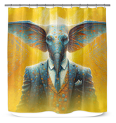 Elephant's Serene Oasis Shower Curtain